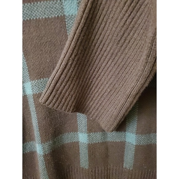 Free Assembly Mock Turtleneck Med Black & Green Checked Cozy Warm‎ Winter - Picture 3 of 6